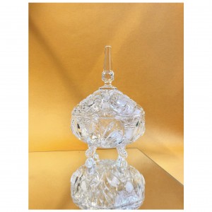 Duża, kryształowa bomboniera